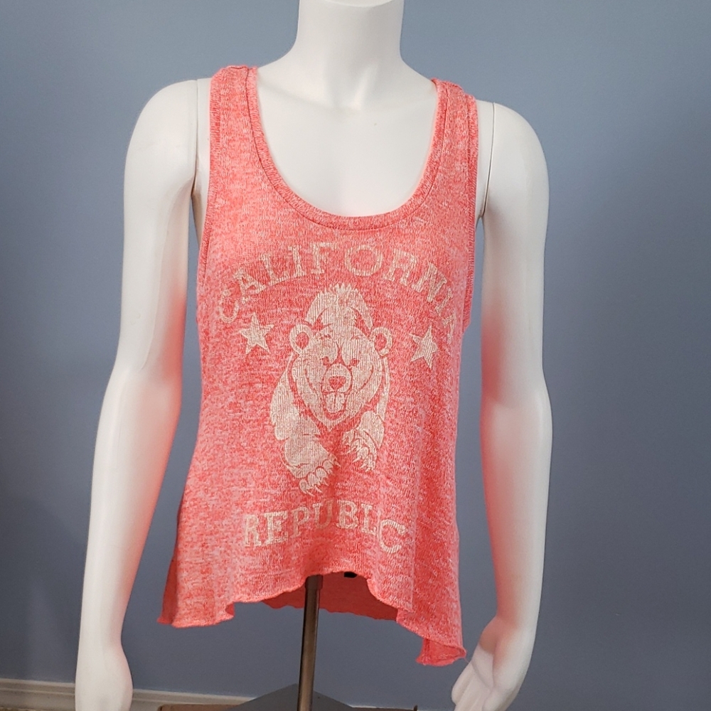 Stranded Pink Republic Racerback High Low Tank